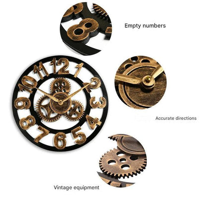Rustic Wooden Wall Clock - Reclaimed Ironwood