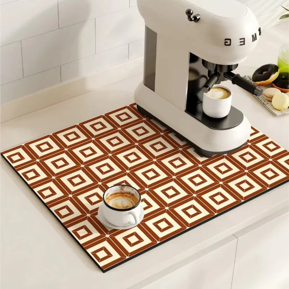Vintage Style Water Resistant Coffee Table Mat