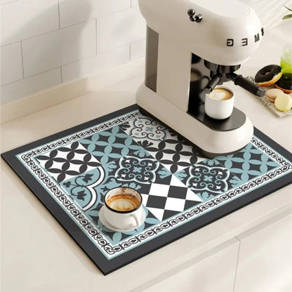 Vintage Style Water Resistant Coffee Table Mat