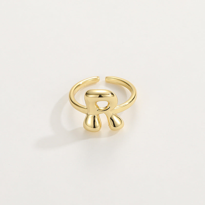 Stylish Monogram Letter Ring