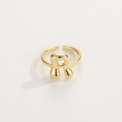 Stylish Monogram Letter Ring