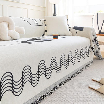 Waterproof Wave Pattern Sofa Slipcover