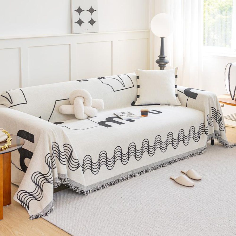 Waterproof Wave Pattern Sofa Slipcover - Luxicro