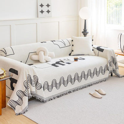 Waterproof Wave Pattern Sofa Slipcover - Luxicro
