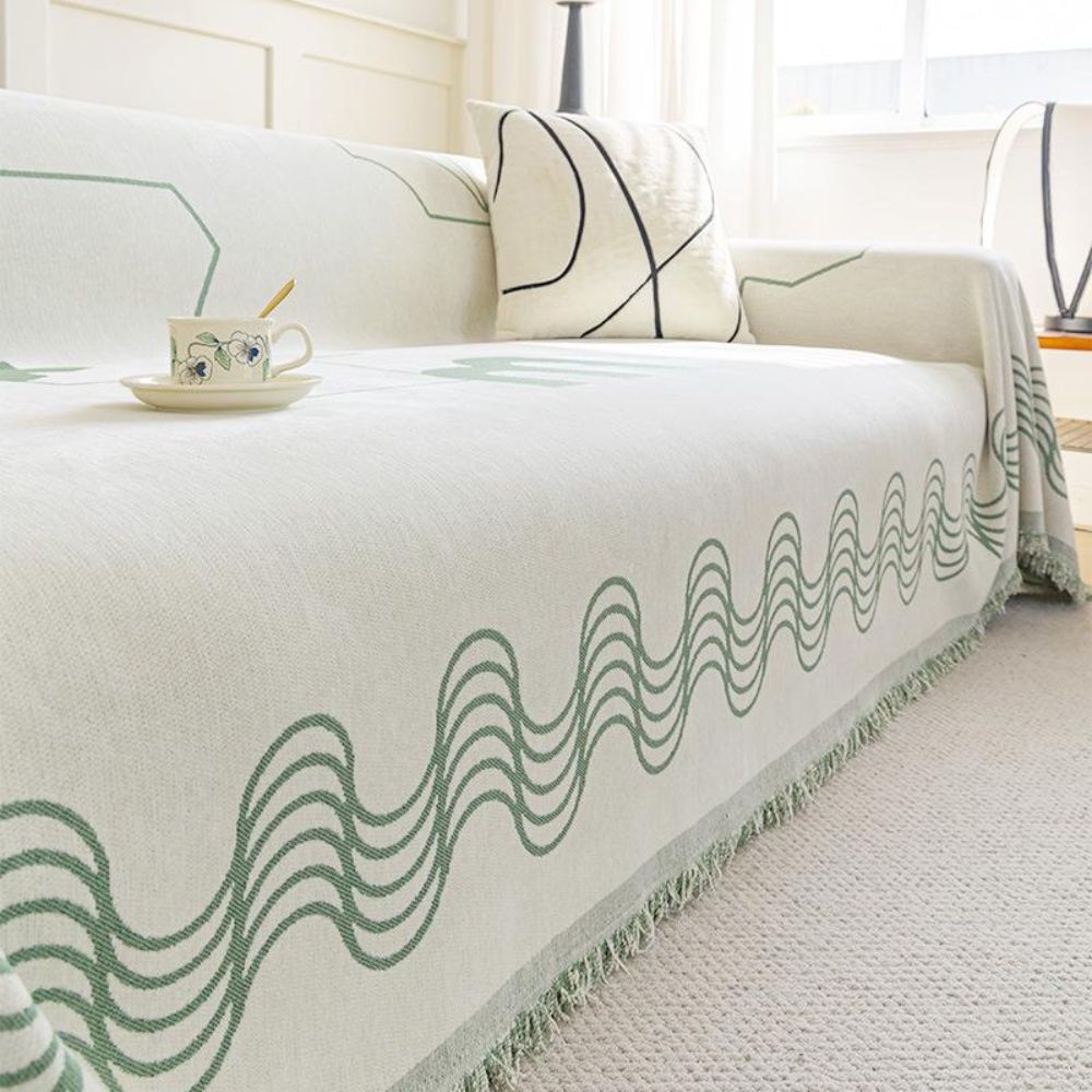 Waterproof Wave Pattern Sofa Slipcover