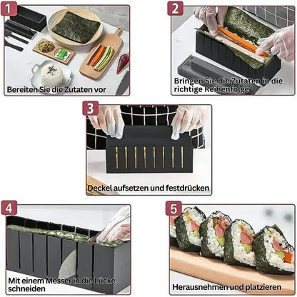 Easy Sushi Making Kit with Cutting Tools and Mats