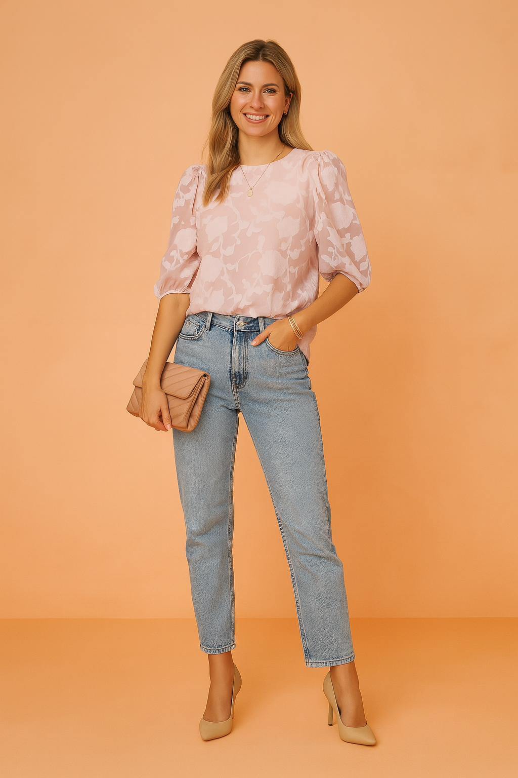 Beautiful Floral Bell Sleeve Blouse