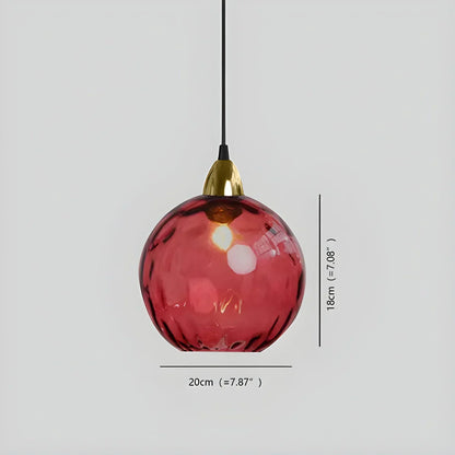 Vibrant Glass Globe Ceiling Light Fixture