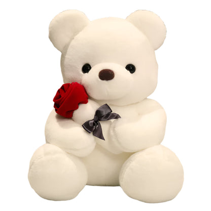 Cuddly Teddy Bear with Flowers, 23-45 cm