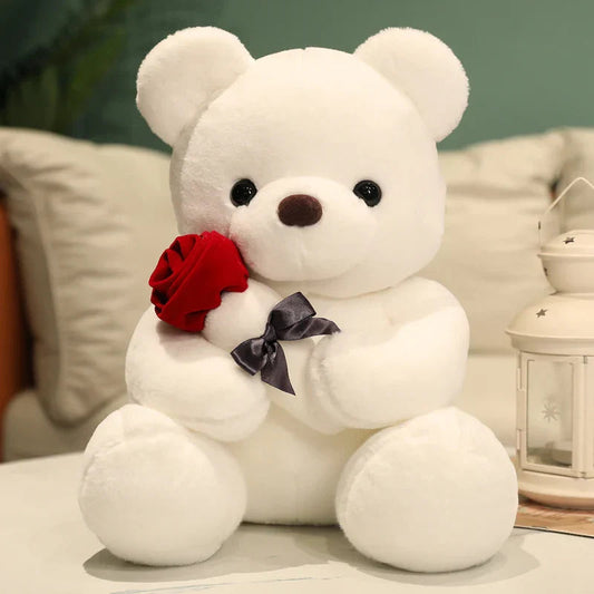 Cuddly Teddy Bear with Flowers, 23-45 cm - Luxicro