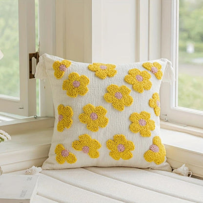 Floral Pattern Padded Cushion Cover