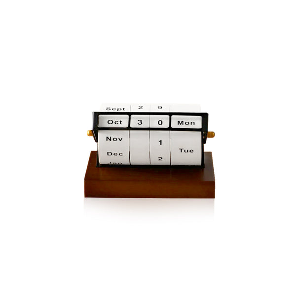 Classic Wooden Spinning Desk Calendar - Luxicro