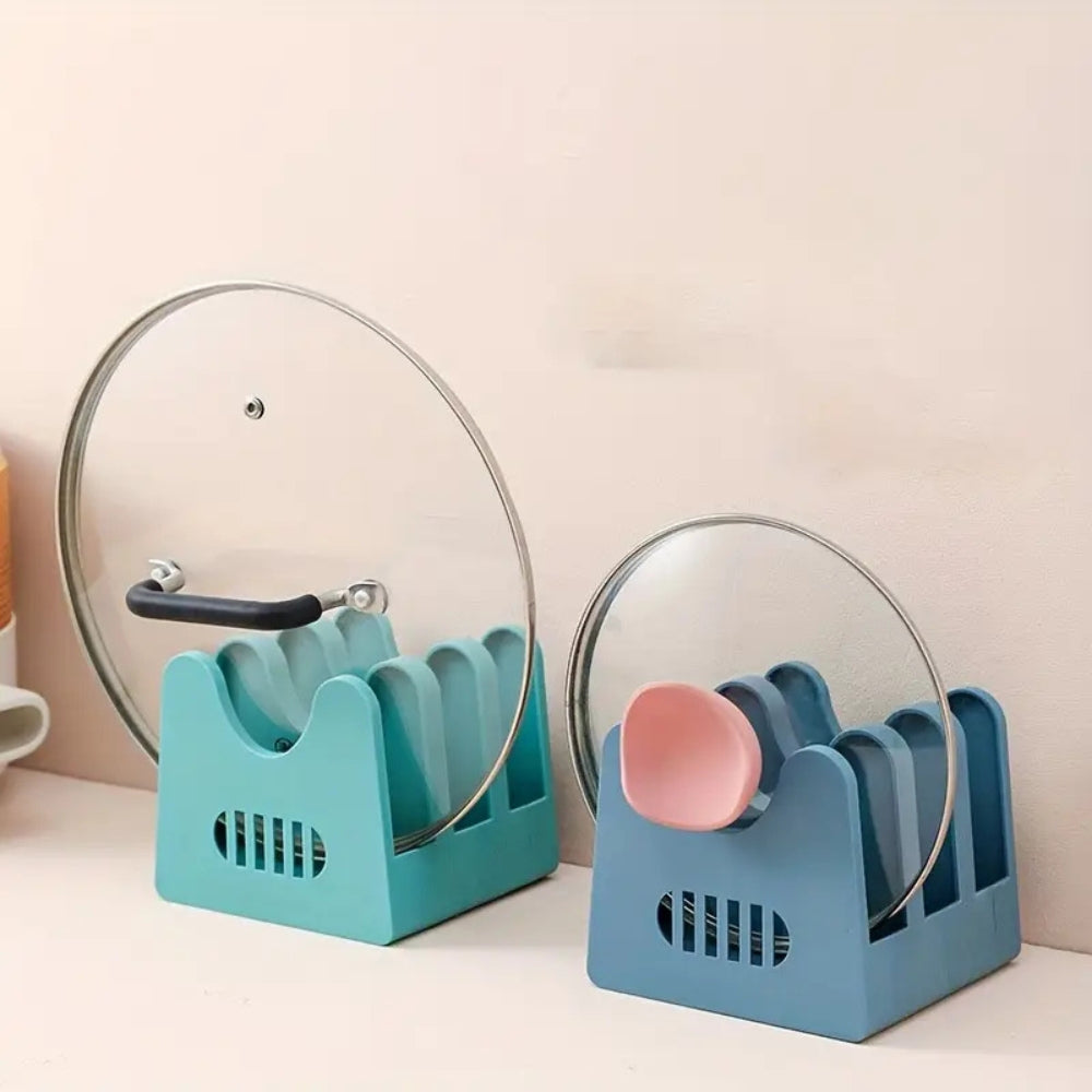 Kitchen Tool Holder and Lid Organizer Rack - Luxicro