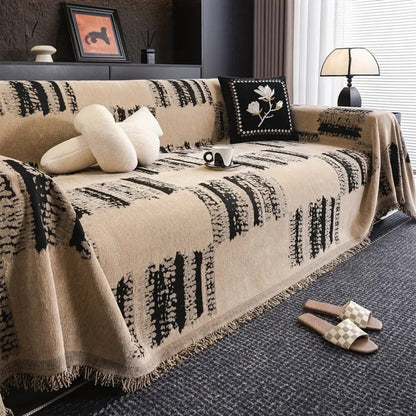 Cozy Textured Fabric Couch Slipcover