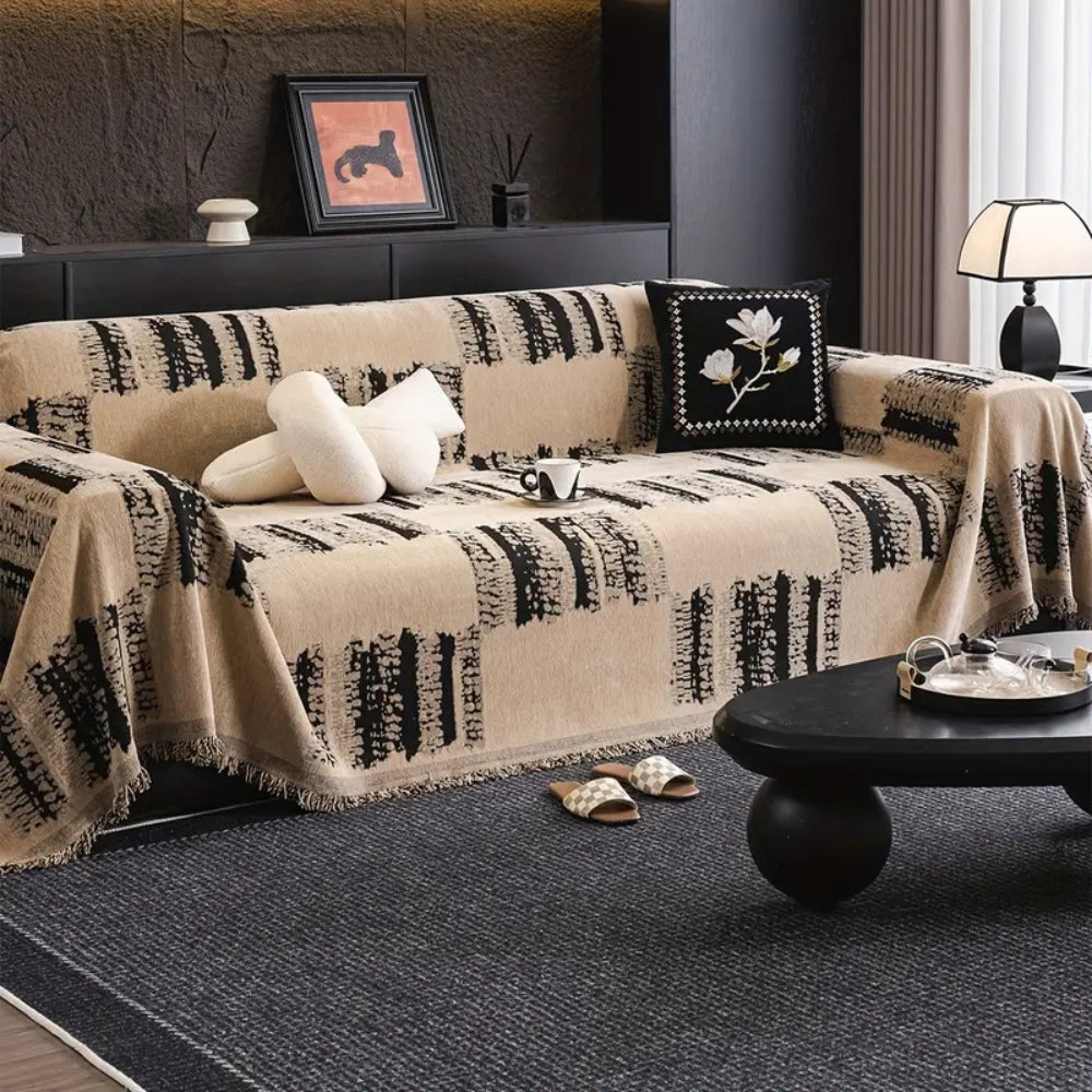 Cozy Textured Fabric Couch Slipcover - Luxicro