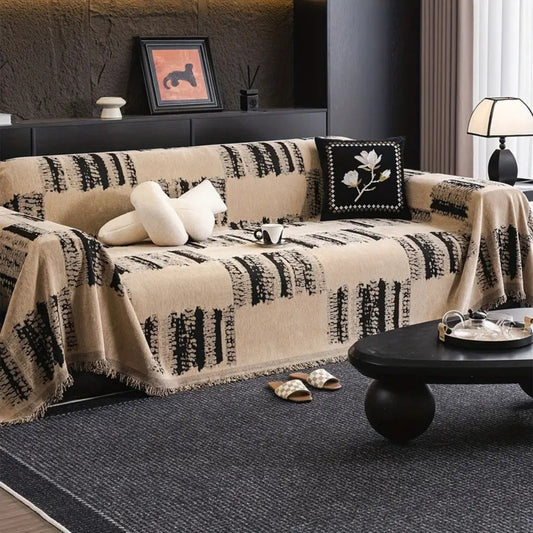 Cozy Textured Fabric Couch Slipcover - Luxicro