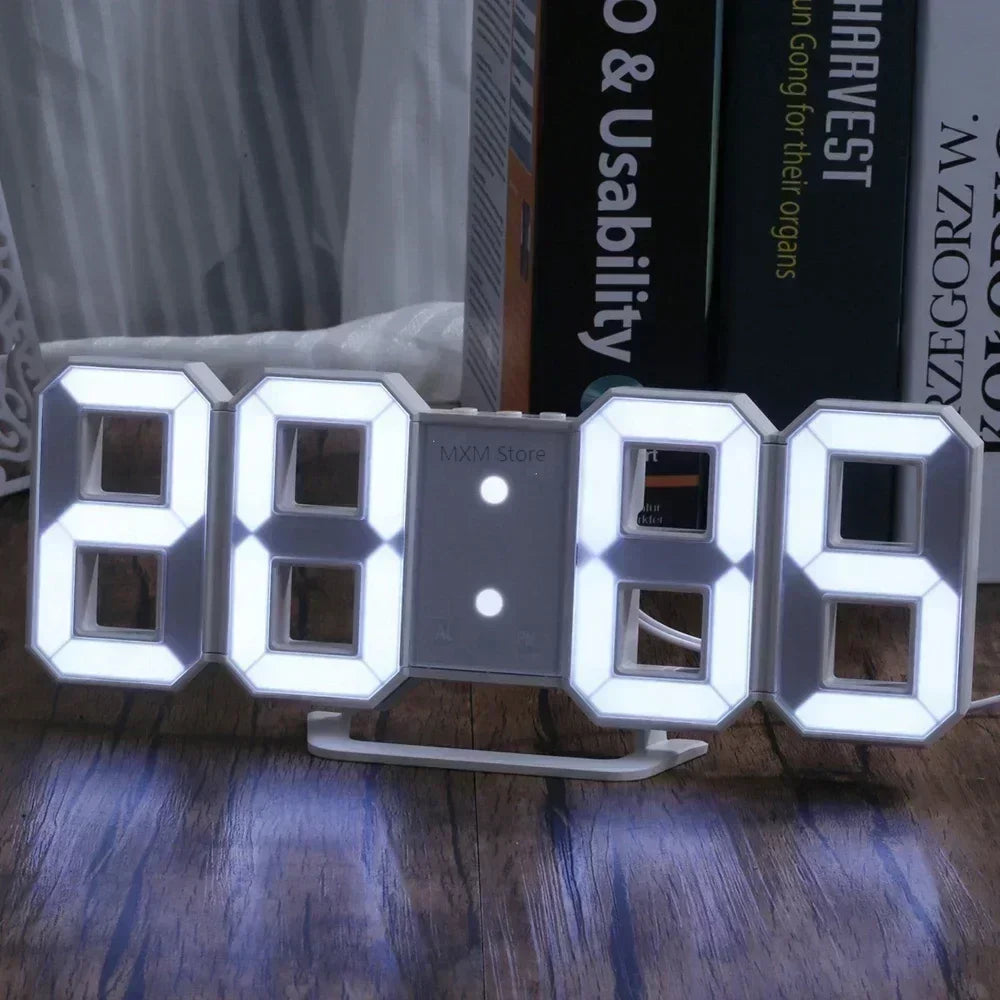 Modern Digital 3D LED Wall Clock - Luxicro