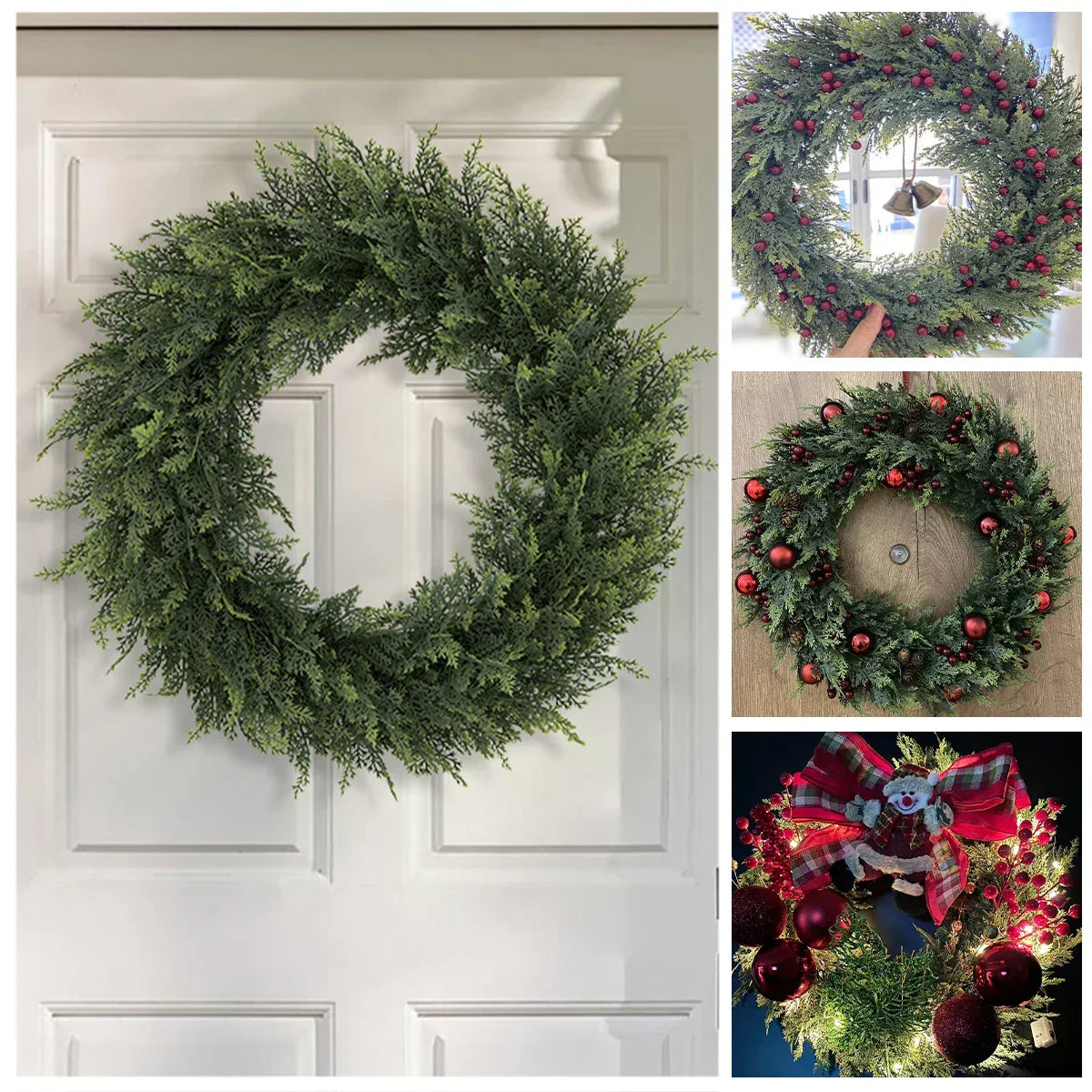 Fresh Greenery Circular Wreath Home Decoration 30cm