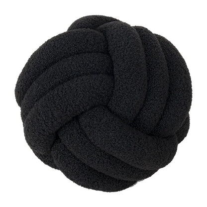 Plush Sheepskin Ball Throw Pillow