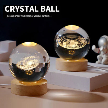Sparkling Crystal LED Night Light with Star Pattern