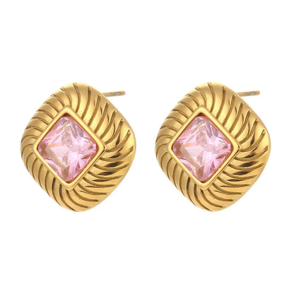 Luxury Swirl Pattern Diamond Earrings