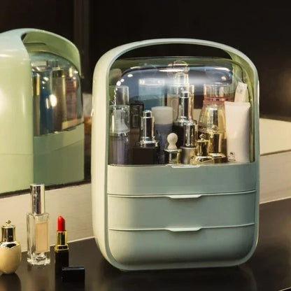 Compact Travel Makeup Case - Small Cosmetic Storage Box