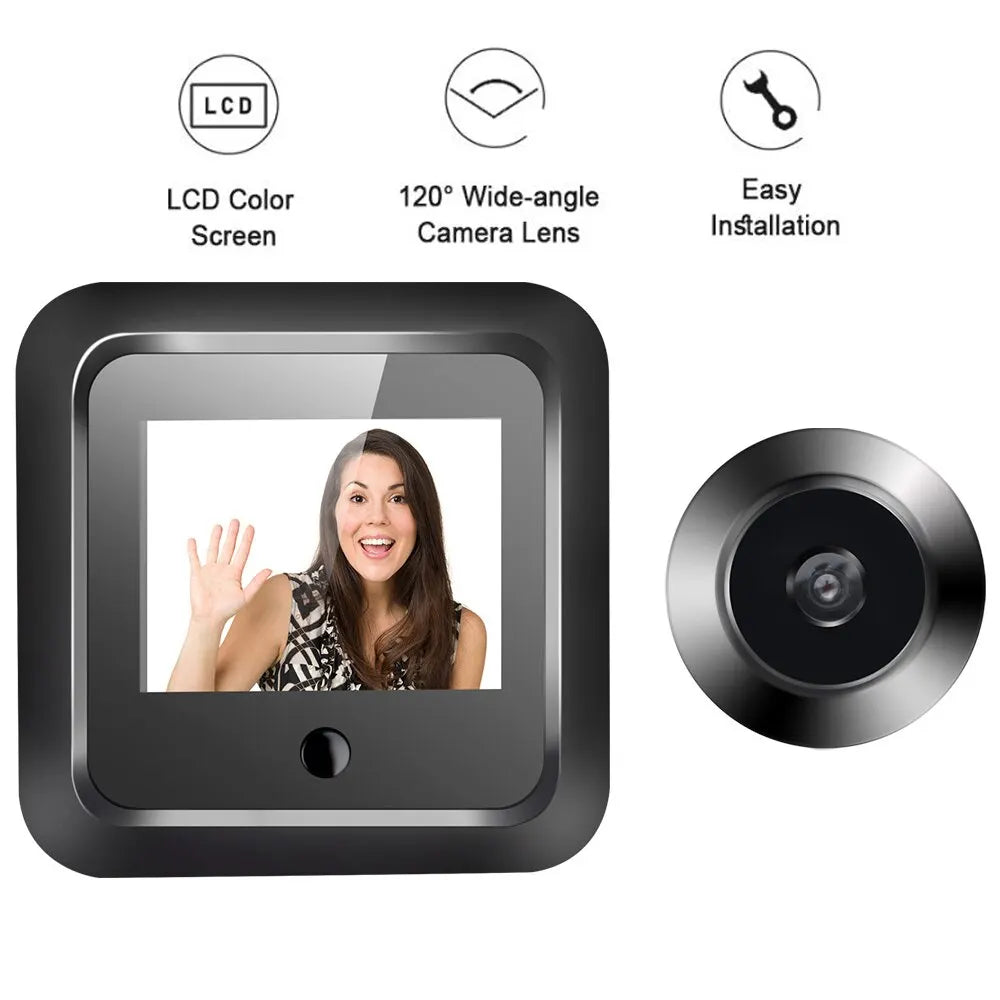 Wireless Smart Door Viewer 2.4 Inch HD Security Camera - Luxicro