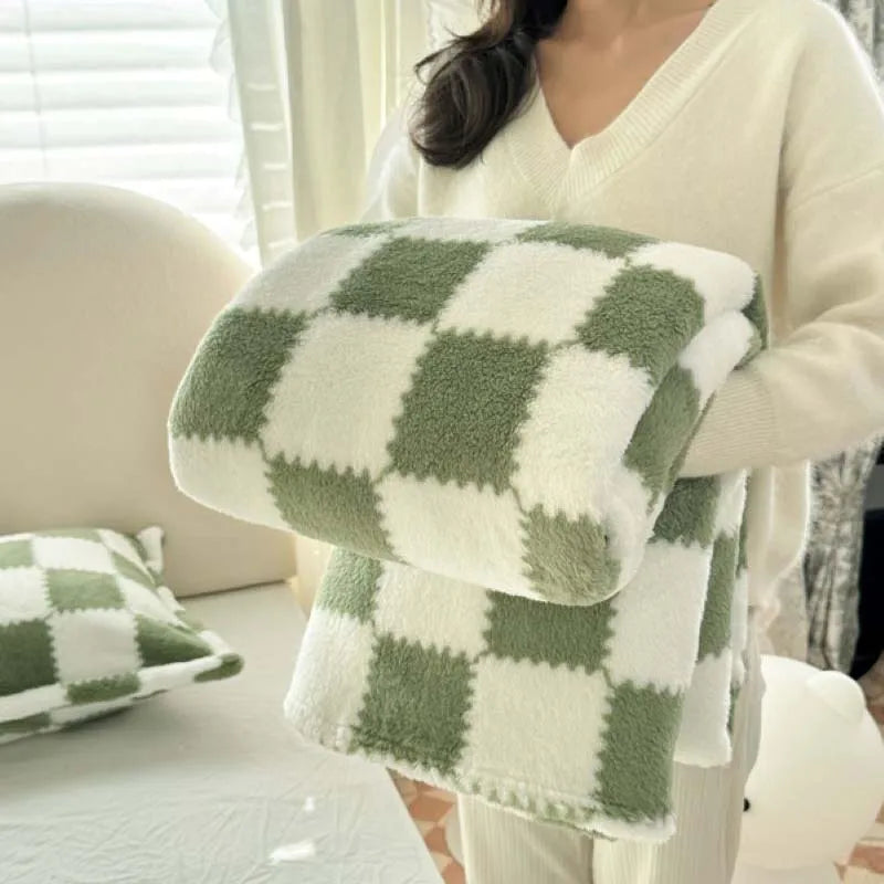 Warm Fuzzy Pink Blanket Throw