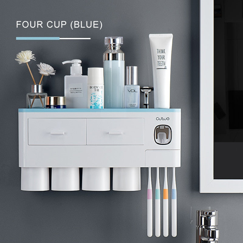 Wall Mounted Compact Bathroom Shelf Organizer