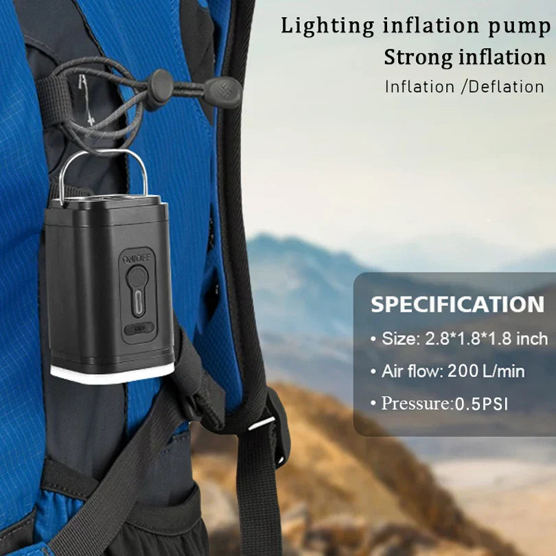 Compact Travel Air Pump with Multiple Adapters