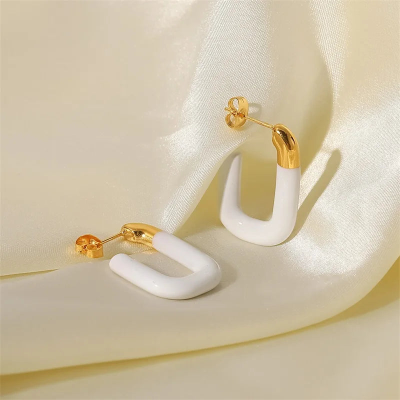 Elegant Metal Geometric Dangle Earrings