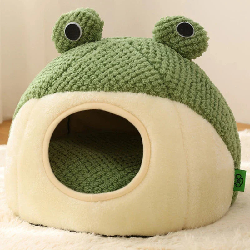 Cozy Pet Hideaway Frog Plush House