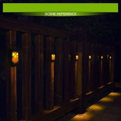 Outdoor Solar Powered Flame Lamp with LED Light