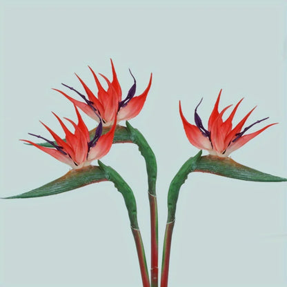 Vibrant Exotic Flower Arrangement 3 Piece Decor