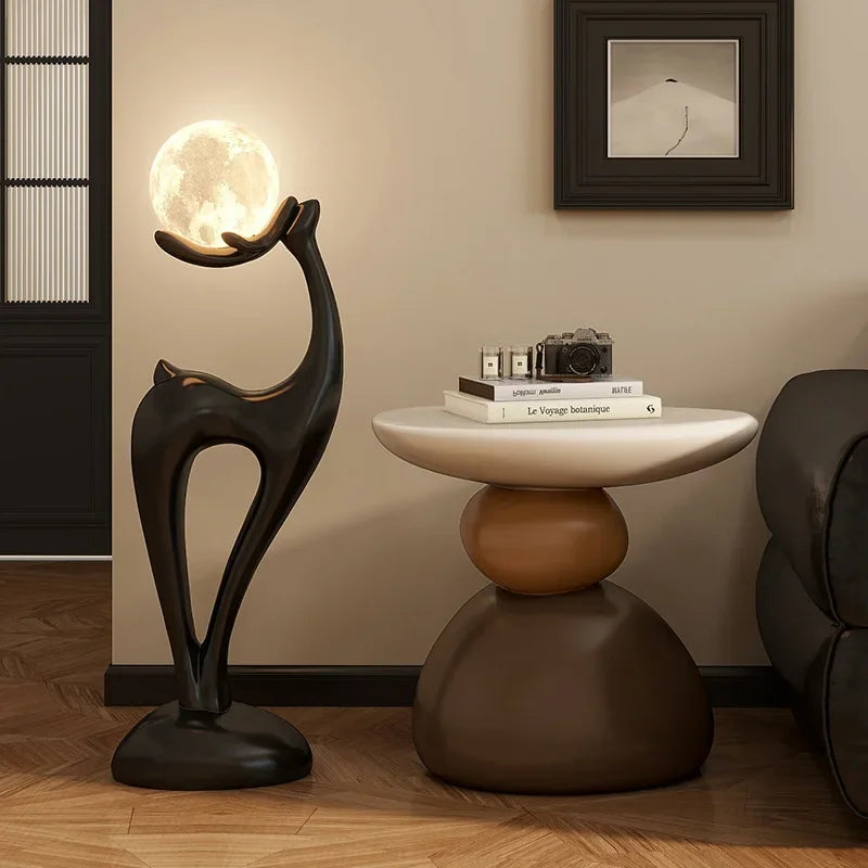 Modern Minimalist Coffee Table in White Wood