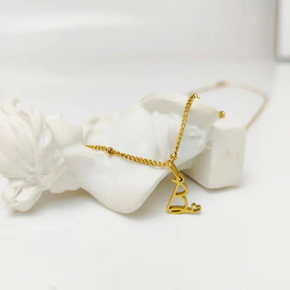 Dainty Astral Chain Letter Heart Pendant