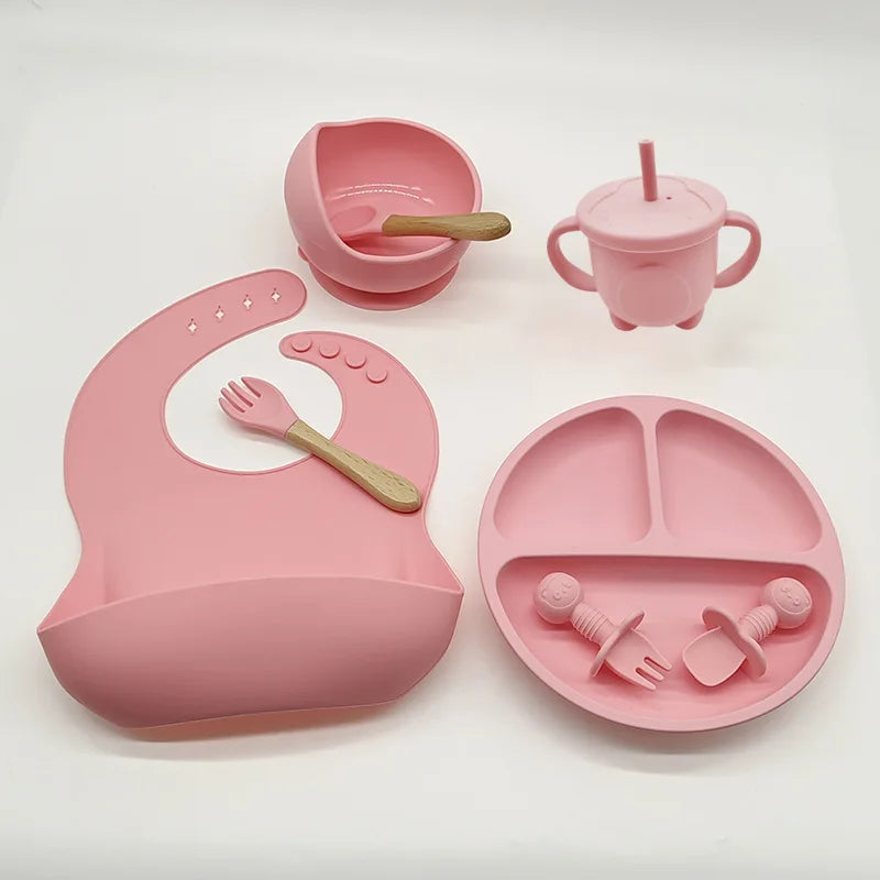 Baby Safe 8pc Suction Plate Bowl Spoon Set