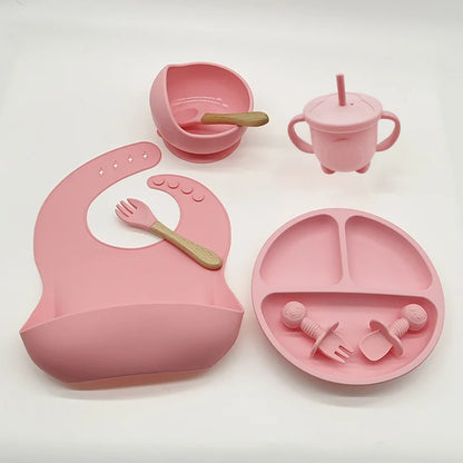 Baby Safe 8pc Suction Plate Bowl Spoon Set