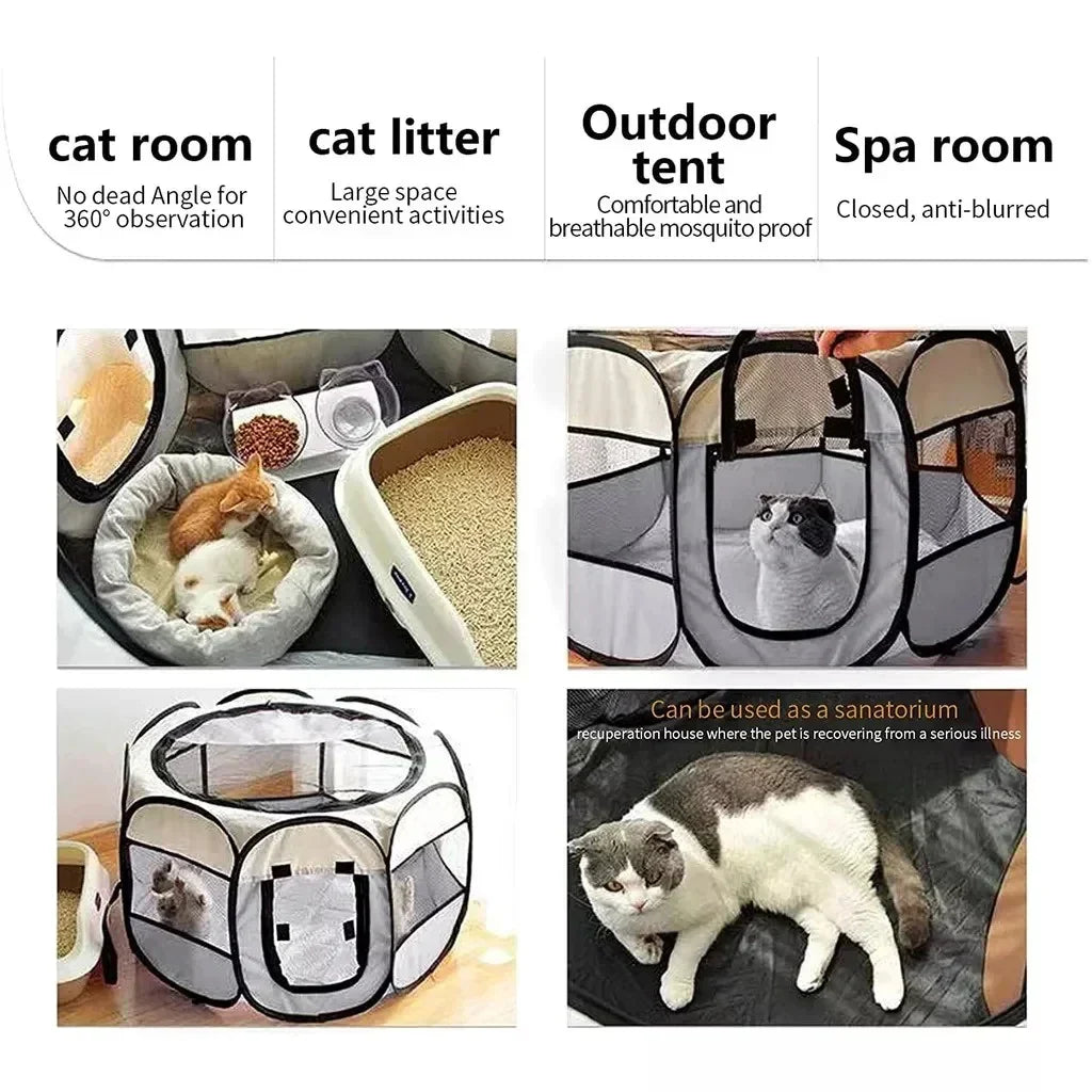Portable Pet Play Tent for Cats and Small Dogs