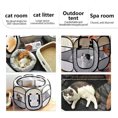 Portable Pet Play Tent for Cats and Small Dogs