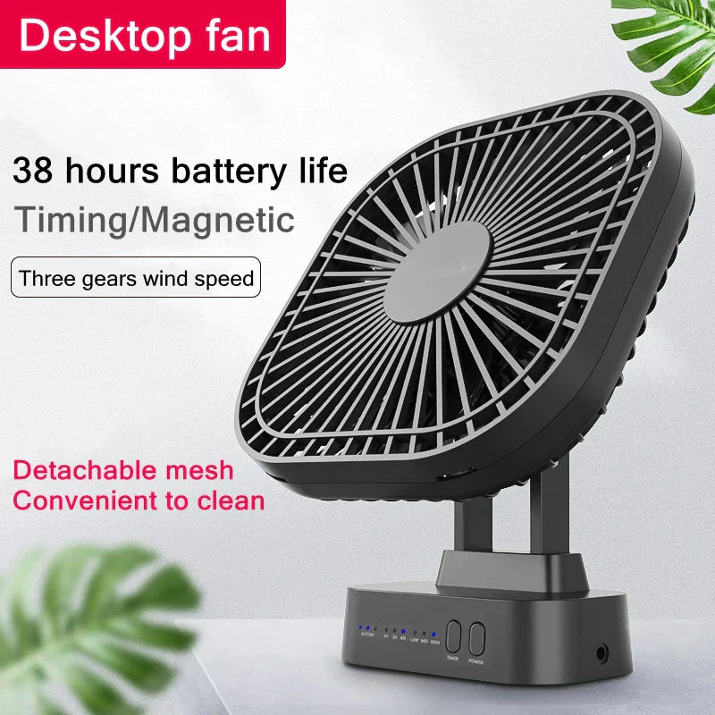 Portable Rechargeable Mini USB Fan with 3 Speeds