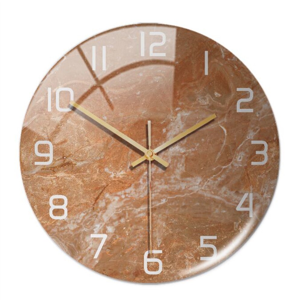 Elegant Silent Marble Wall Clock
