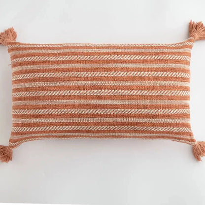 Stylish Home Cushion Cover with Colorful Tassels