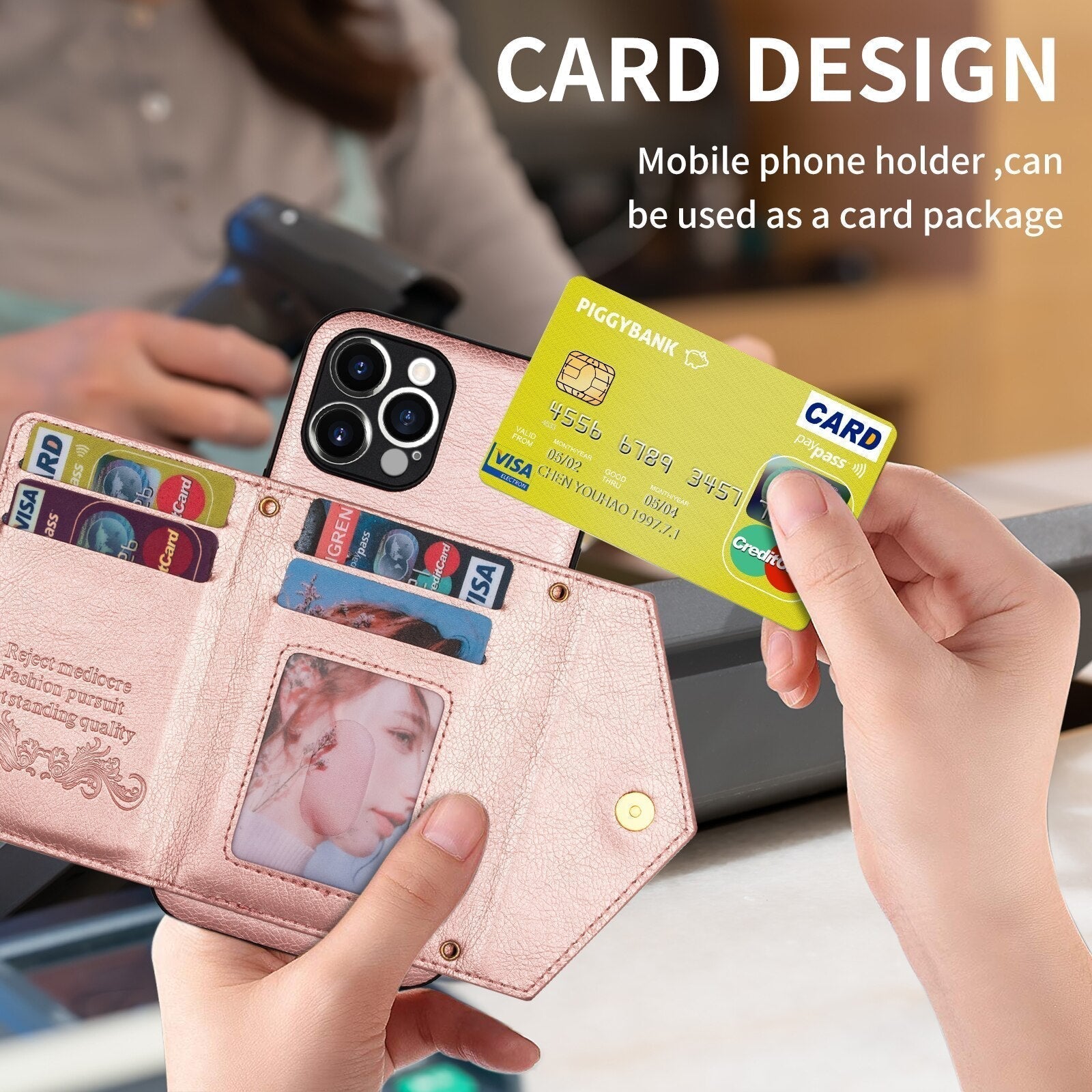Thin Phone Card Wallet Case for iPhone - Luxicro