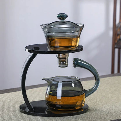 Elegant Curve Glass Tea Infuser Set