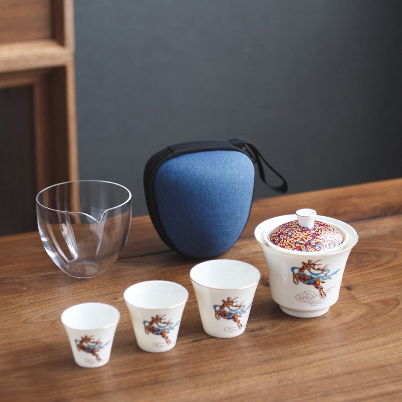 Delicate Winter White Porcelain Tea Cup Set