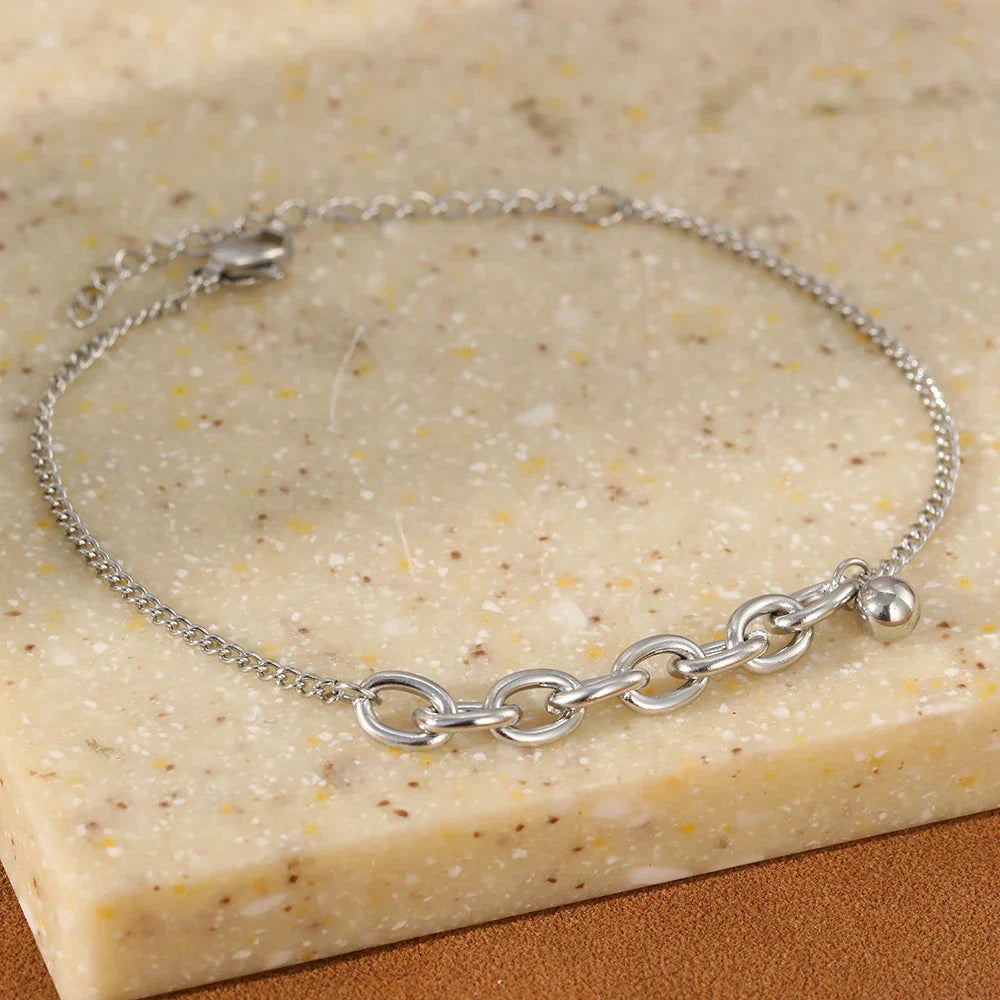 Dainty Chain Curb Link Paperclip Bracelet