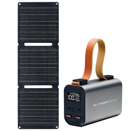 Compact Solar Power Bank 24,000mAh Portable Charger - Luxicro