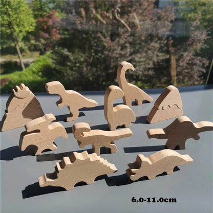 Colorful Wood Stacking Blocks Toy Set for Kids