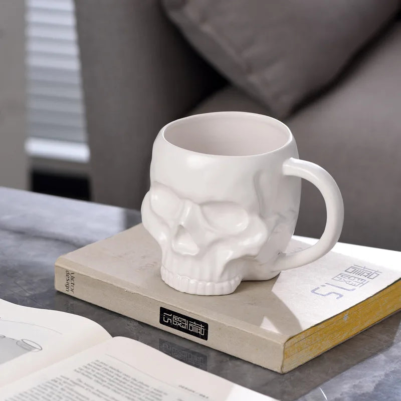 Edgy Black Skull Coffee Mug